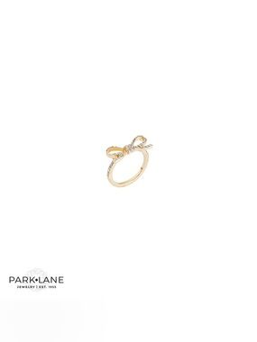 Park Lane - CUTESY - Gold Bow Ring with Crystals size 7 NIB